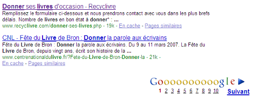 Résultat de la recherche donner livre sur google.fr