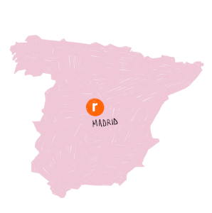 Carte d'Espagne avec les emplacements de Recyclivre