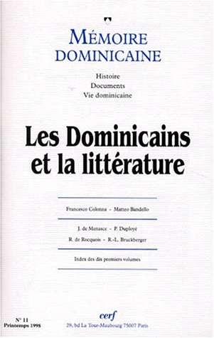 Mémoire dominicaine, n° 11. Les dominicains et la littérature