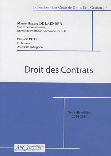 Droit des contrats : cours et exercices corrigés 2010-2011