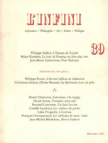 Infini (L'), n° 39
