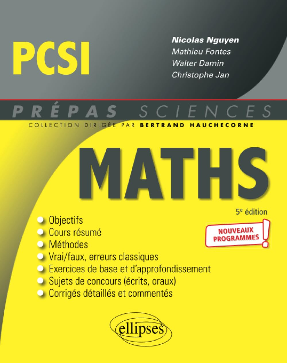 Maths PCSI : nouveaux programmes