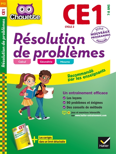 Résolution de problèmes CE1, cycle 2, 7-8 ans : nouveau programme