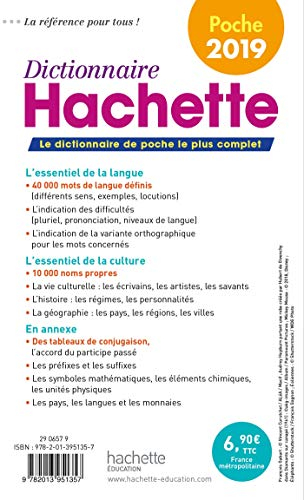 Dictionnaire Hachette encyclopédique de poche 2019 : noms propres et noms communs : 50.000 mots, 10.