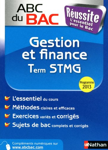 Gestion et finance terminale STMG : programme 2013