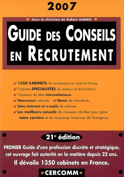 Guide des conseils en recrutement 2007