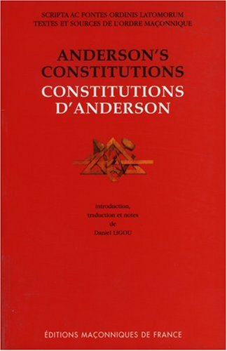 Anderson's constitutions. Constitutions d'Anderson