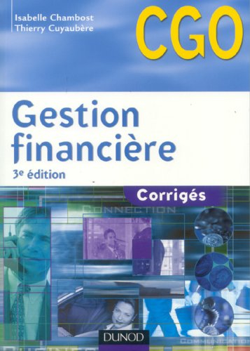 Gestion financière : corrigés