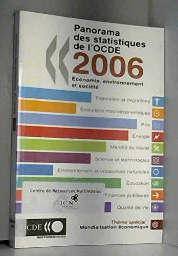Panorama des statistiques de l'OCDE 2006 : économie, environnement et société