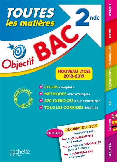 Toutes les matières 2de : programmes 2018-2019