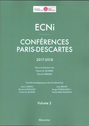 ECNi : conférences Paris-Descartes : 2017-2018. Vol. 2