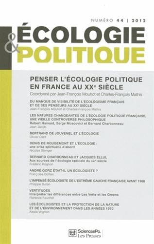 Ecologie et politique, n° 44. Penser l'écologie politique en France