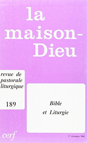 bible et liturgie (maison dieu no 189)