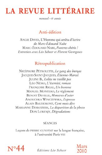 Revue littéraire (La), n° 44