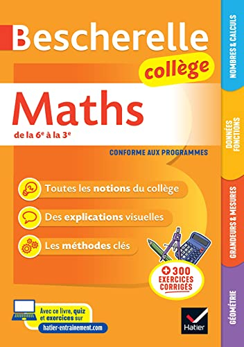Bescherelle maths collège : de la 6e à la 3e : conforme aux programmes