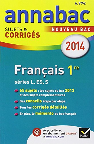 Français 1re séries L, ES, S : nouveau bac 2014