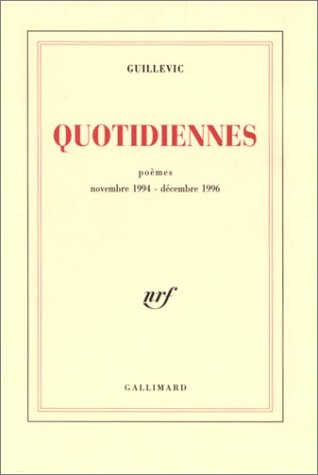 Quotidiennes : poèmes novembre 1994-décembre 1996