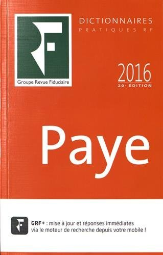 Dictionnaire paye 2016