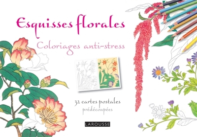 Esquisses florales : 32 cartes postales prédécoupées