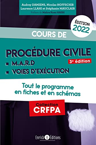 Cours de procédure civile 2022 : MARD, voies d'exécution : tout le programme en fiches et en schémas