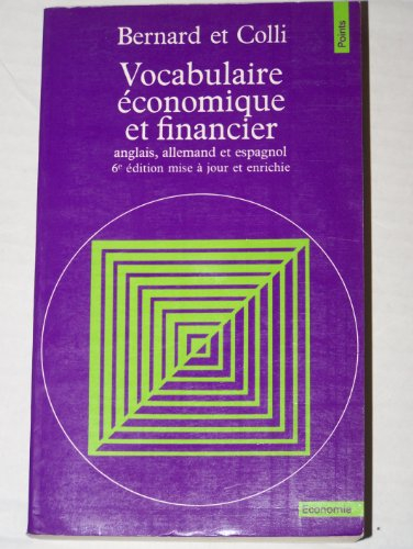 vocabulaire economique et financier anglais, allemand, espagnol