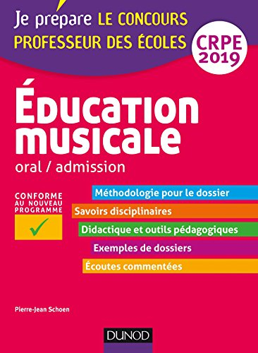 Education musicale : oral, admission, CRPE 2019