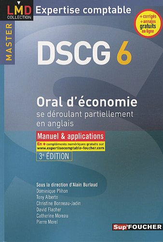 DSCG 6 oral d'économie se déroulant partiellement en anglais : manuel & applications