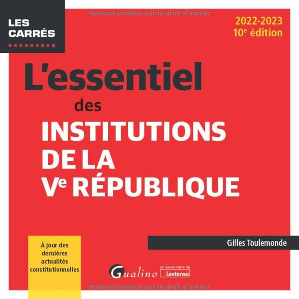 L'essentiel des institutions de la Ve République : 2022-2023