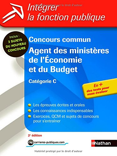 Concours commun agent des ministères de l'économie et du budget : catégorie C