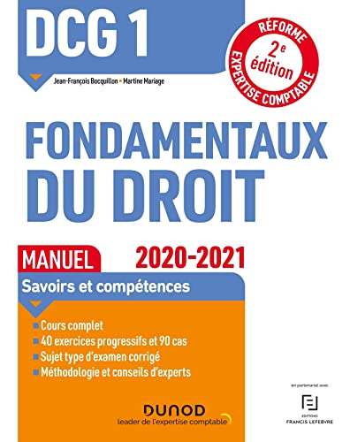 DCG 1, fondamentaux du droit : manuel : 2020-2021