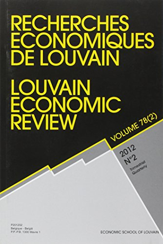 Recherches économiques de Louvain, n° 2 (2012)