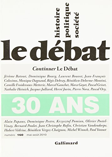Débat (Le), n° 160. Continuer le Débat