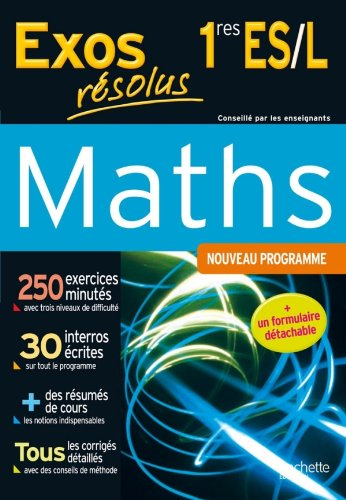 Maths 1res ES, L : nouveau programme