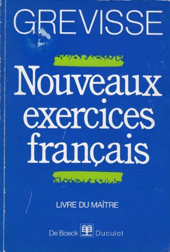 Nouveaux exercices français : livre du maitre