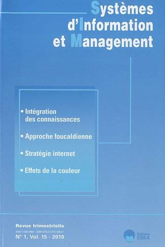 Systèmes d'information et management, n° 15-1