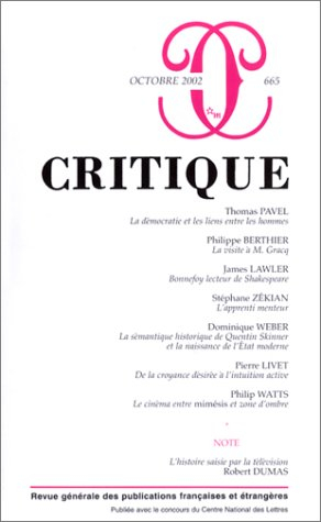 Critique, n° 665