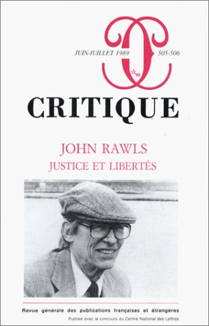 Critique, n° 164. John Rawls : justice et libertés - collectif