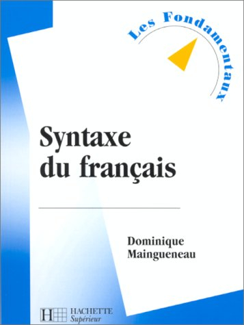 syntaxe du français, édition revue et mise à jour