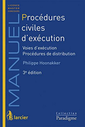 Procédures civiles d'exécution : voies d'exécution, procédures de distribution