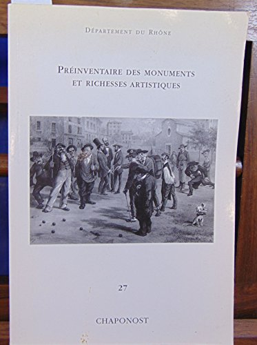 chaponost (pré-inventaire des monuments et richesses artistiques. monographies communales / départem