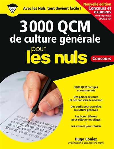 3.000 QCM de culture générale pour les nuls : concours et examens fonction publique, CPGE & IEP