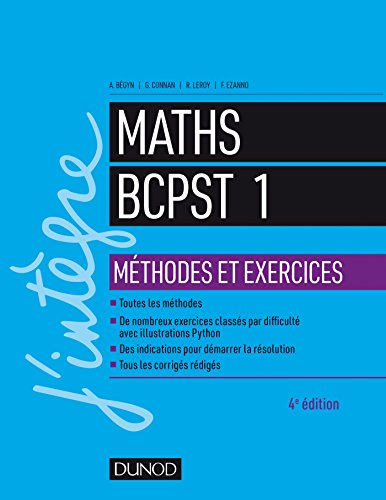 Maths, BCPST 1 : méthodes et exercices