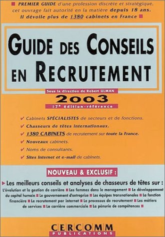 Guide des conseils en recrutement : 2003