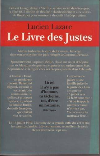 Le Livre des justes : histoire du sauvetage des juifs par des non-juifs en France, 1940-1944