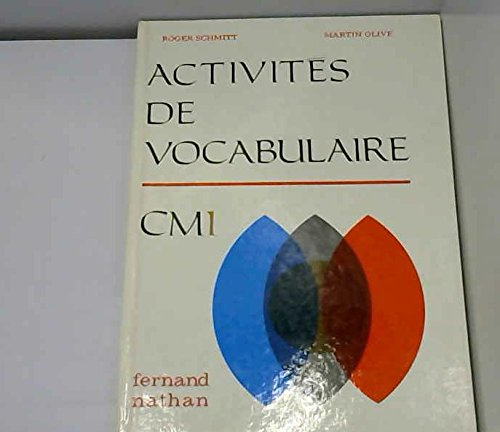 Activités de vocabulaire : classe de CM1