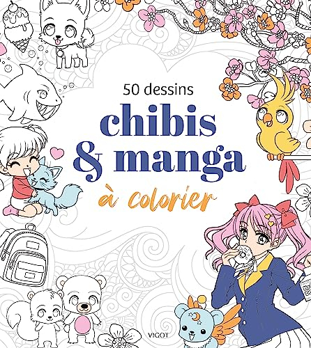 Chibis & manga à colorier : 50 dessins