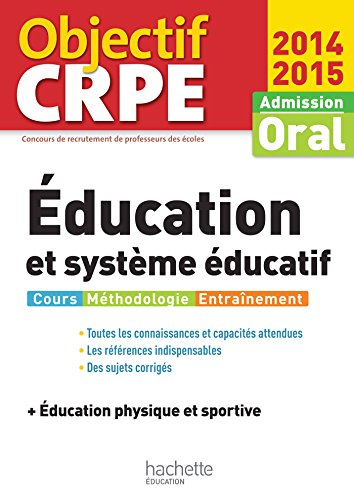 Education et système éducatif + éducation physique et sportive : admission oral, 2014-2015