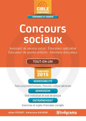 Concours sociaux : assistant de service social, éducateur spécialisé, éducateur de jeunes enfants, m