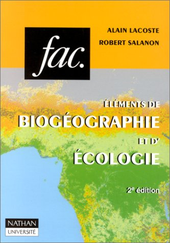 eléments de biogéographie et d'écologie