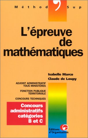 L'épreuve de mathématiques, 2e édition